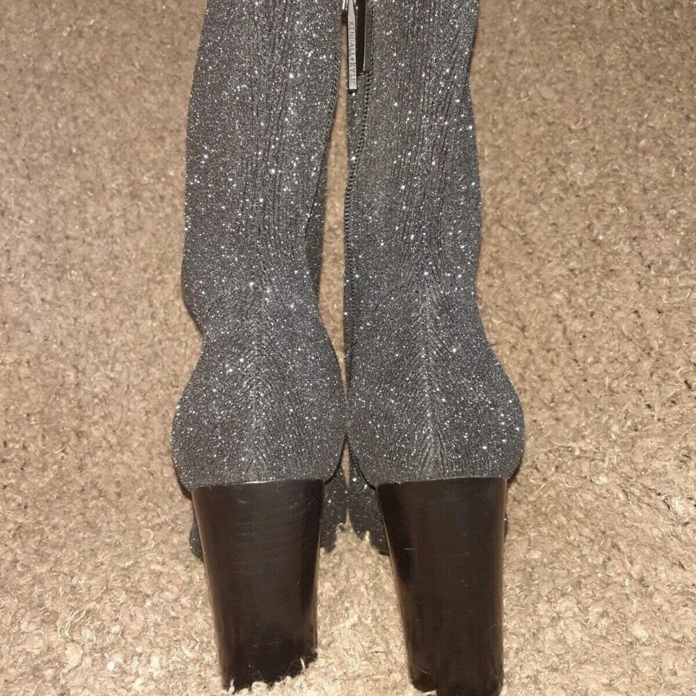 KENDALL & KYLIE-Hailey Sparkly Glitter Sock Bootie -Sz 8.5-NWOB Retail 175.00 - Picture 5 of 6